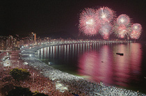 Reveillon - Queima de fogos em Copacabana - Rio de Janeiro