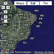 Mapa Satlite Brasil