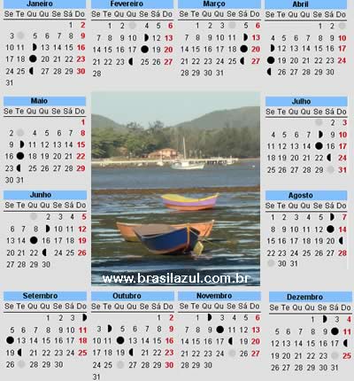 Calendário 2011 para imprimir