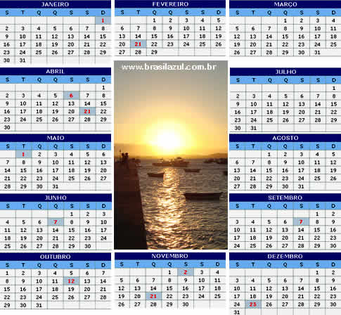 Calendario 2012 para imprimir